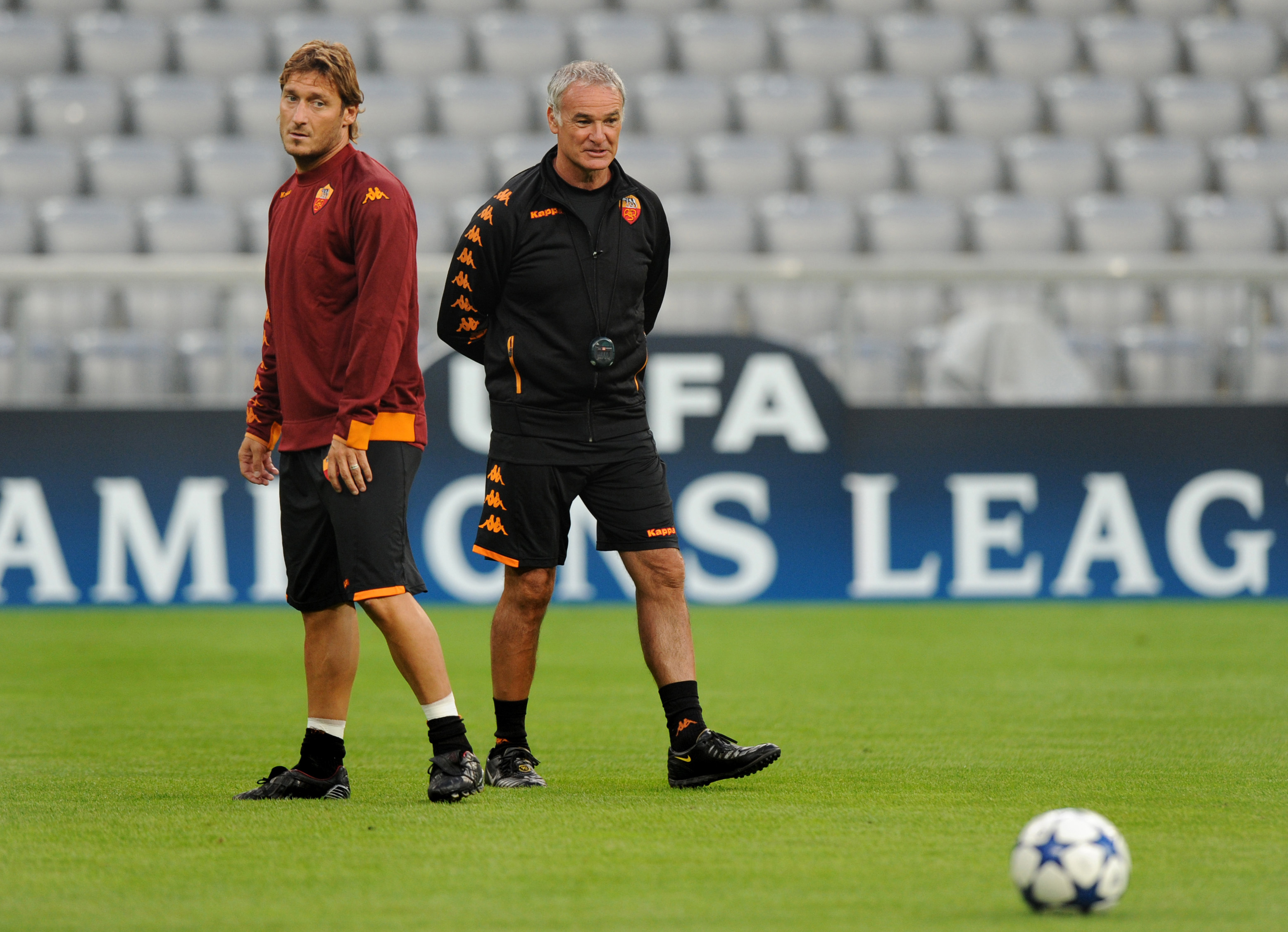 Ranieri e Totti ai tempi della Roma