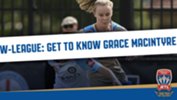 Sporting the number 13 jersey for the Jets is 20-year-old Grace Macintyre.