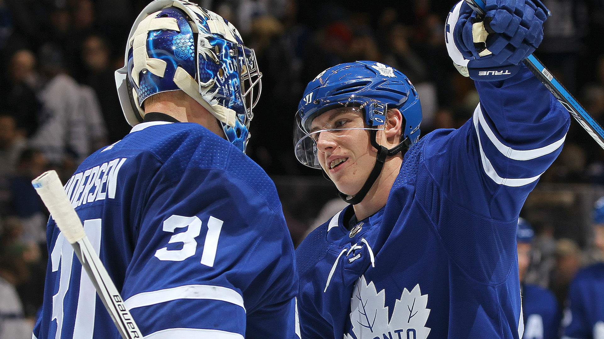 Kadri hat trick powers Leafs over Jackets for fifth straight win