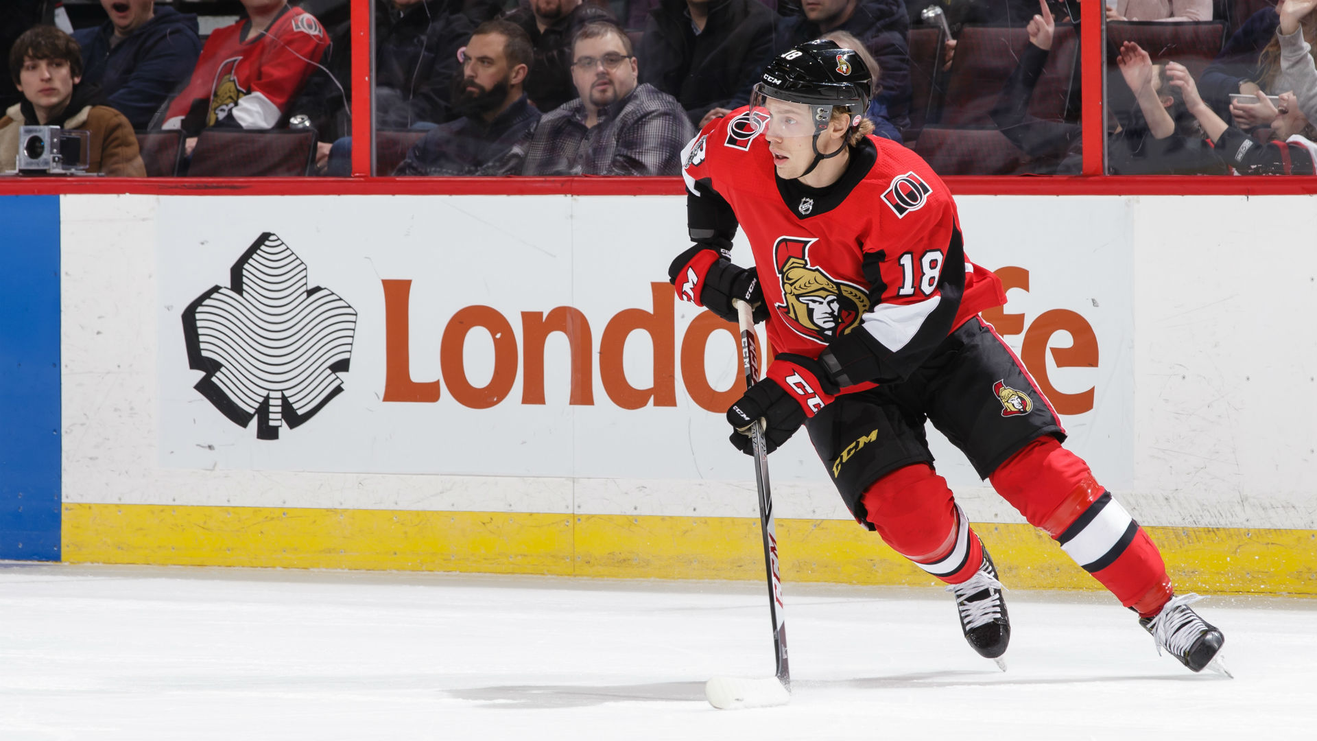 Senators' Dzingel avoids serious injury, seeks strong finish to breakout season | NHL | Sporting ...