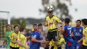 Andrija Kaludjerovic notches his first goal in Nix colours with a far post header.