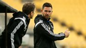 Des Buckingham and Chris Greenacre during their time in charge of the Wellington Phoenix.