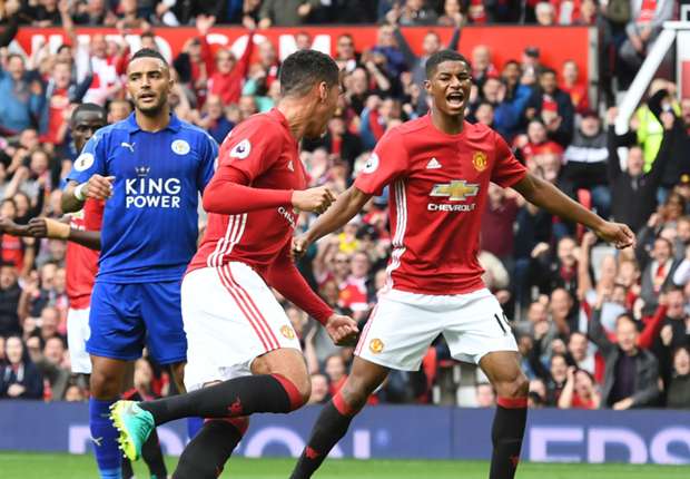 Resultado de imagen de manchester united 4 1 leicester city