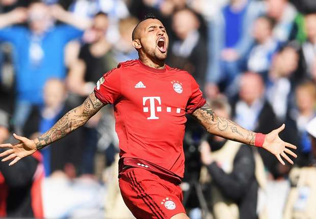 Hertha Berlin 0-2 Bayern Munich: Vidal and Douglas Costa on target as visitors edge closer to title