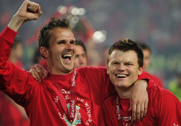 Dietmar Hamann (l.) gewann 2005 mit dem FC Liverpool die Champions League