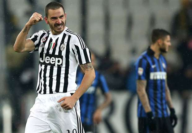 L'esultanza di Leonardo Bonucci contro l'Inter