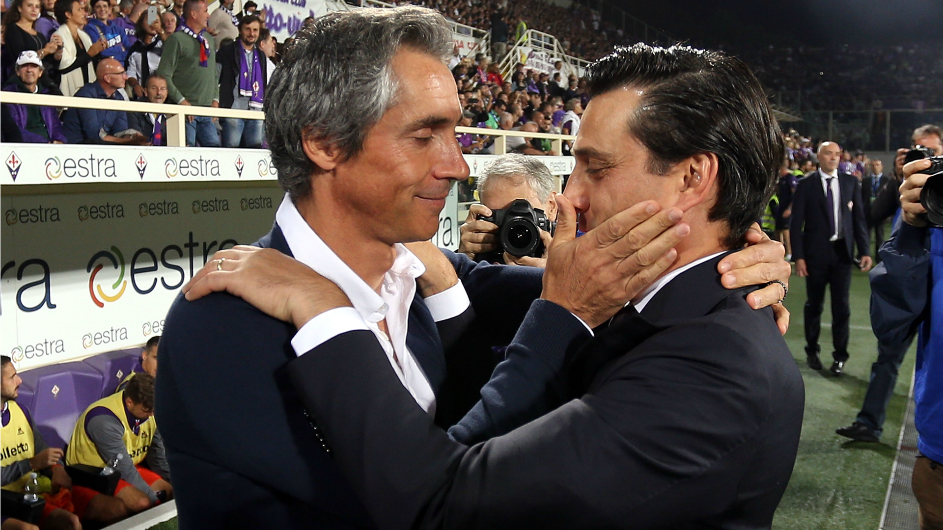 Paulo Sousa and Vincenzo Montella Fiorentina Milan Serie A 25092016