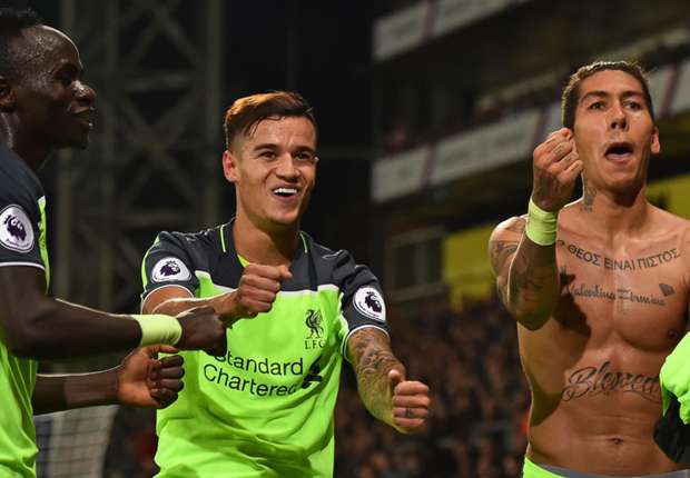 Sadio Mane Philippe Coutinho Roberto Firmino Liverpool