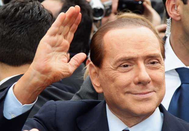 Il presidente del Milan, Silvio Berlusconi