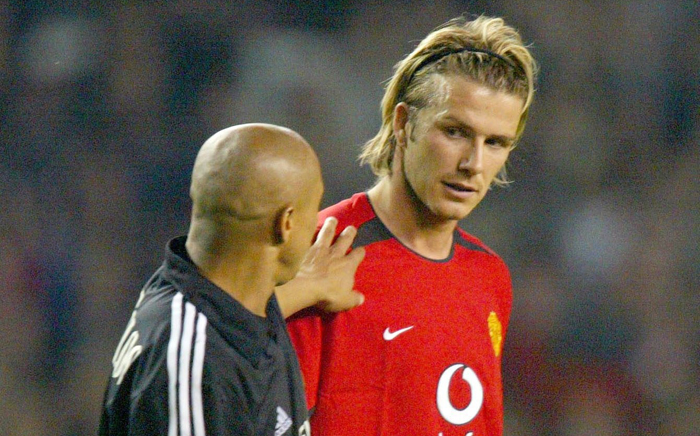 David Beckham, Roberto Carlos - Manchester United vs Real Madrid Champions League 2002-03 Old Trafford