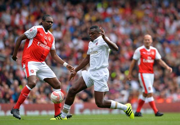 Kanu scores hat-trick as Arsenal Legends beat Milan Glorie
