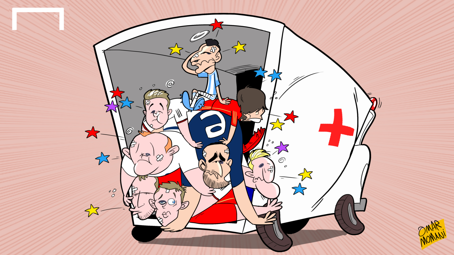 Cartoon International injuries