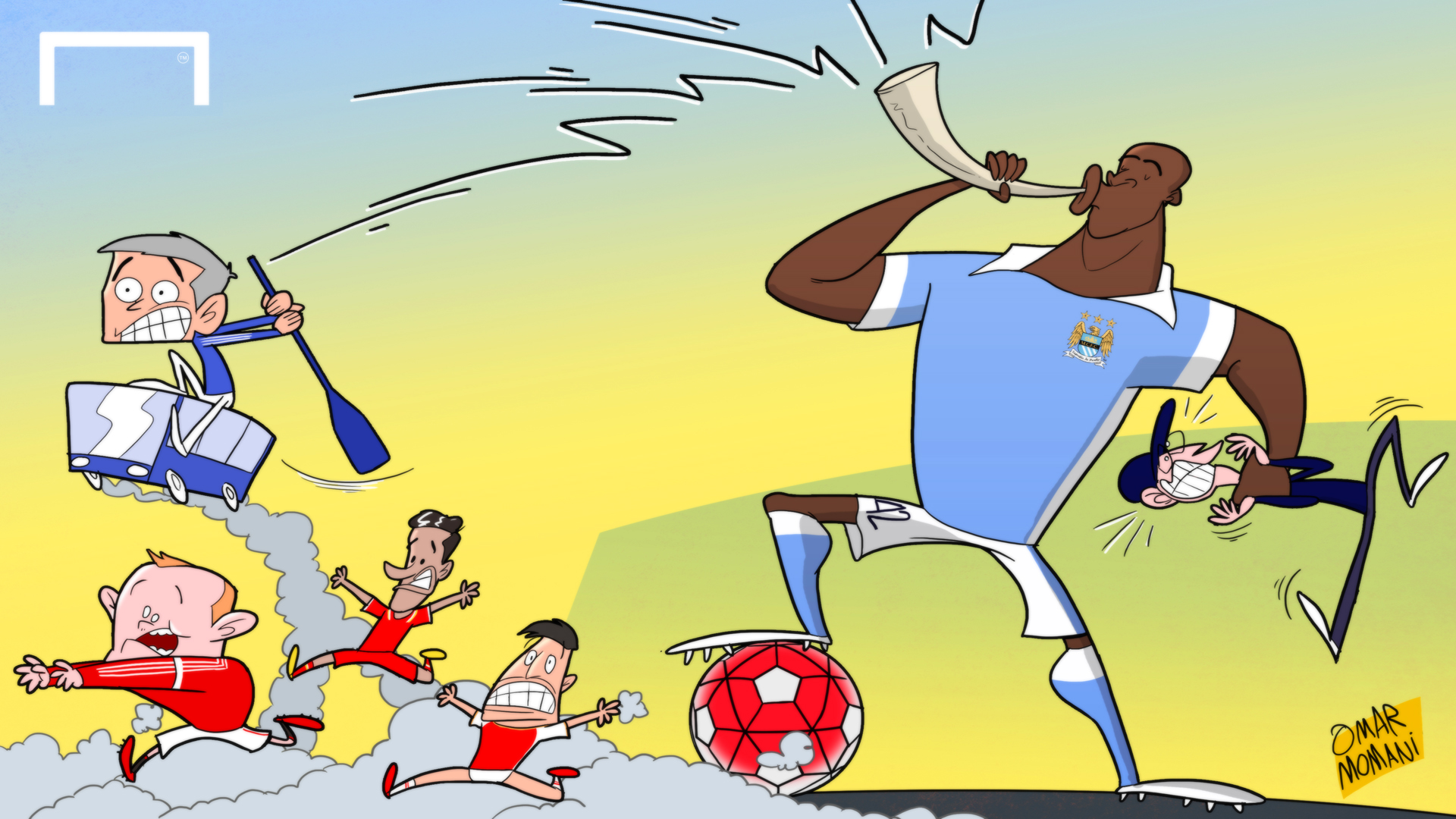 Карикатуры футболистов манчестер сити