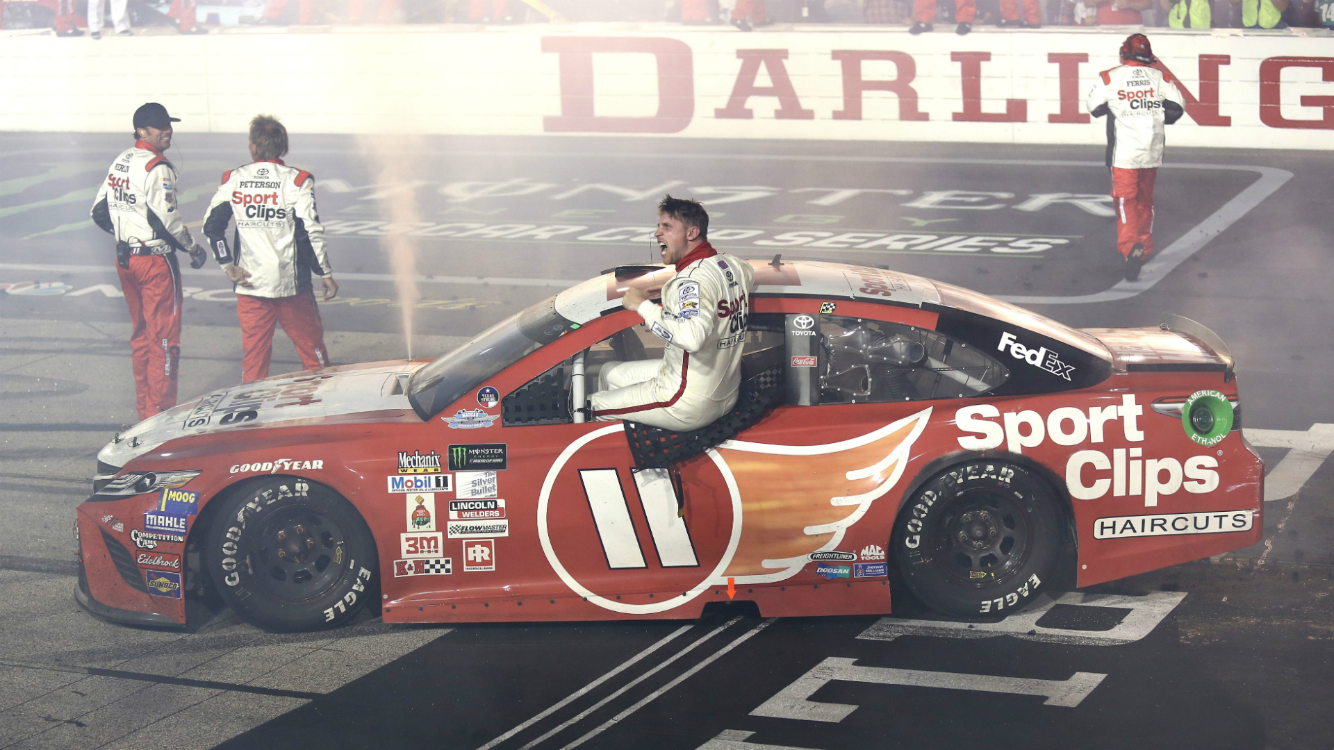 Denny Hamlin's wins at Darlington encumbered after rear suspension violations