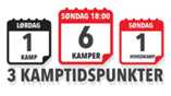 3 Kamptidspunkter NSA