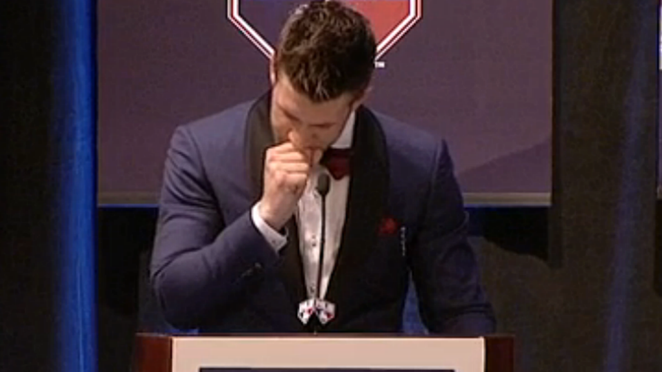Bryce Harper fights back tears in emotional MVP speech MLB Sporting News