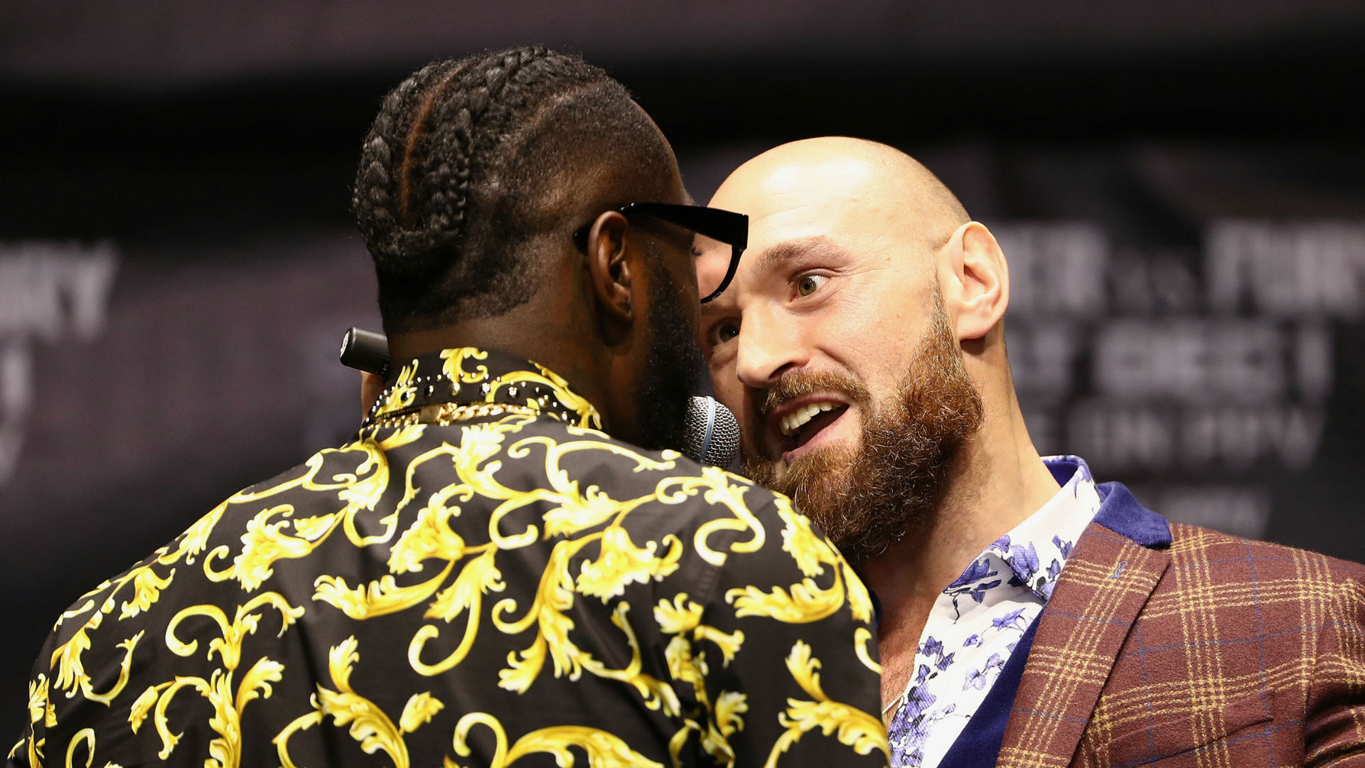 Deontay Wilder And Tyson Fury Nearly Became Physical During Intense Staredown Deontay Wilder And Tyson Fury Nearly Became Physical During Intense Staredown