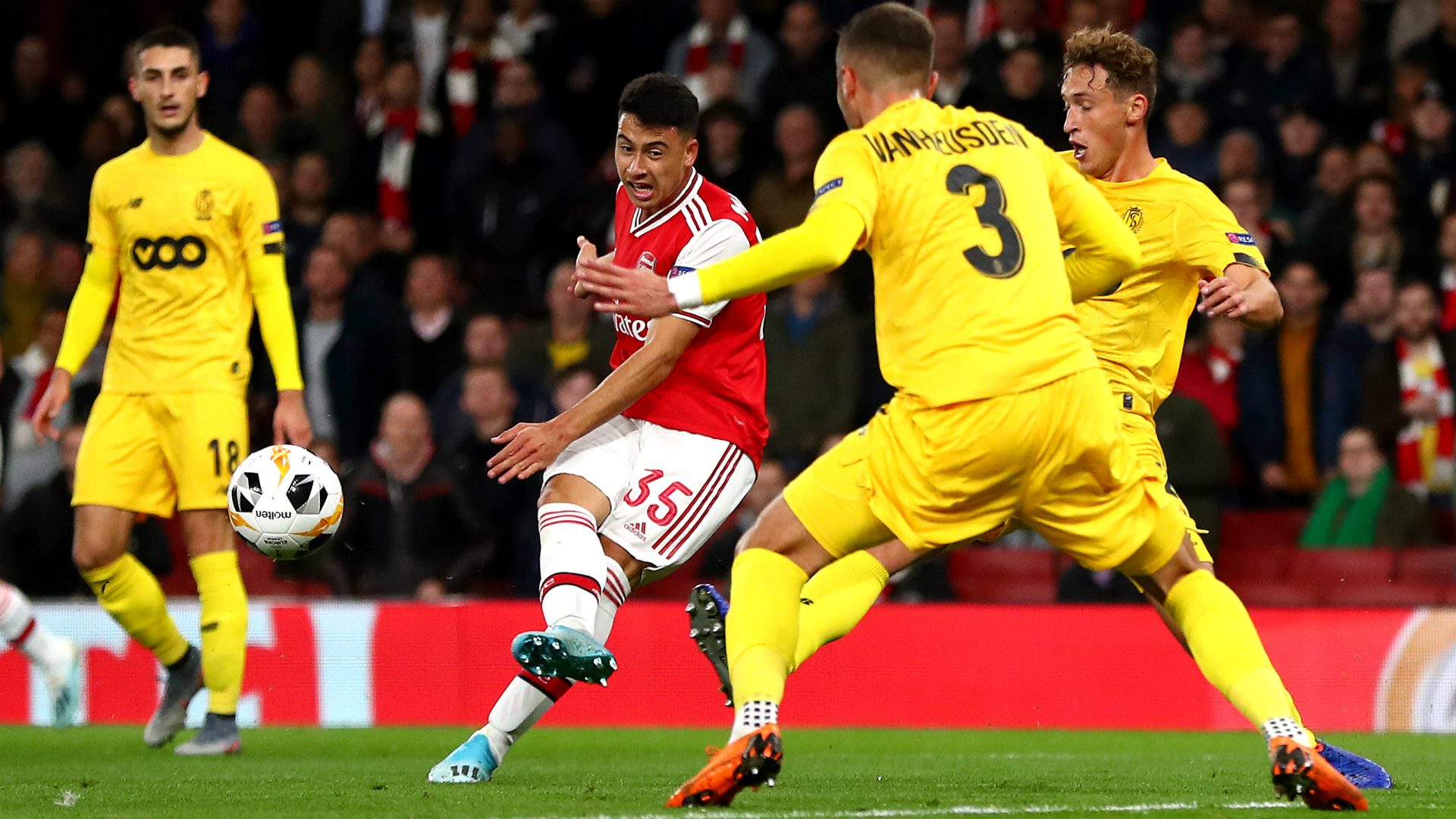 Arsenal 4-0 Standard Liege: Martinelli scores twice in Europa League four-goal stroll