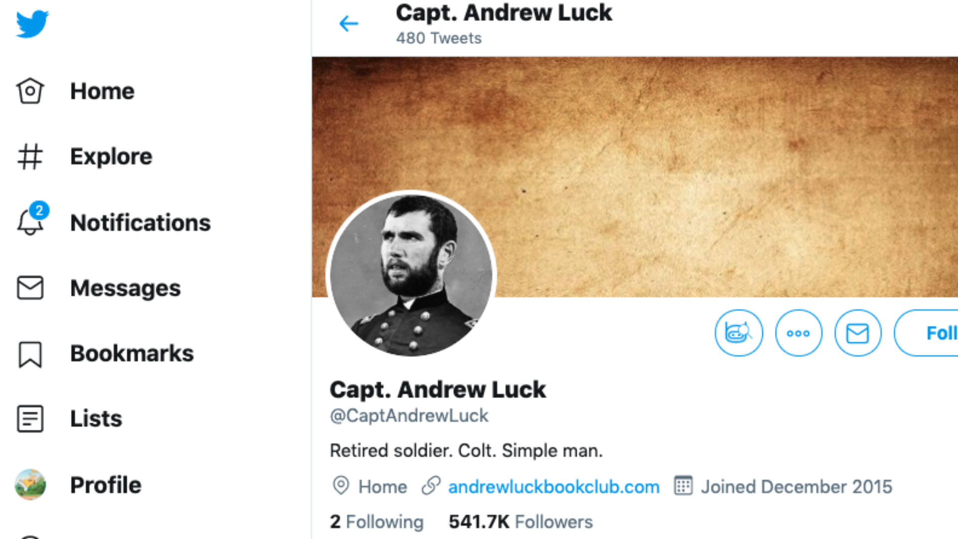 Capt. Andrew Luck declines to reveal identity after holstering sidearm permanently