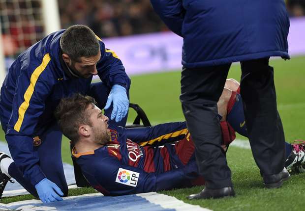 Jordi Alba ruled out for 10 days