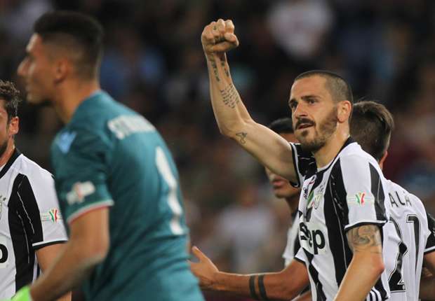 Coppa Italia: Juventus' Leonardo Bonucci reacts to win
AS Roma - Coppa Italia - Gianluigi Buffon - Juventus FC - Leonardo Bonucci - Real Madrid CF - Serie A - SS Lazio - Stadio Olimpico - UEFA Champions League