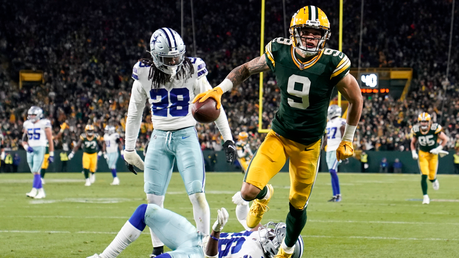 Packers upset Cowboys 31-28 in Christian Watson's 3-touchdown breakout game  - Acme Packing Company