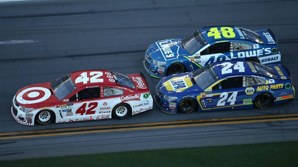 Kyle Larson, Chase Elliott, Jimmie Johnson