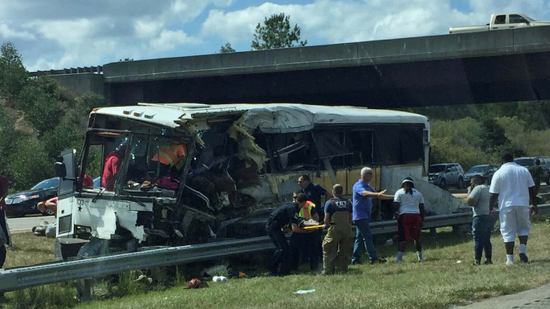 Troopers: Multiple deaths; injuries after bus hits overpass