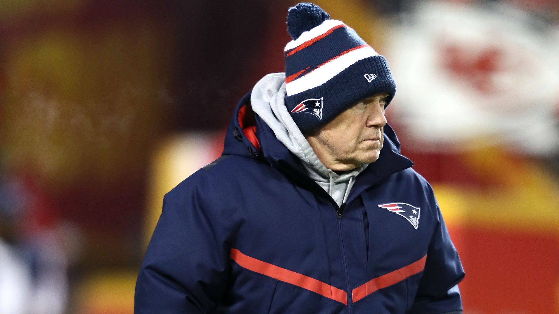 WATCH: Patriots coach Bill Belichick spikes, throws tablet after late Chiefs touchdown
