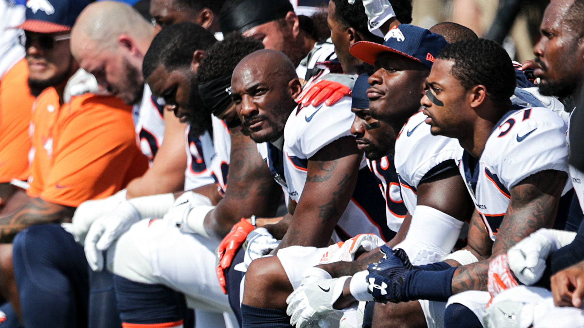 Broncos to stand together for national anthem on Sunday Broncos to stand together for national anthem on Sunday