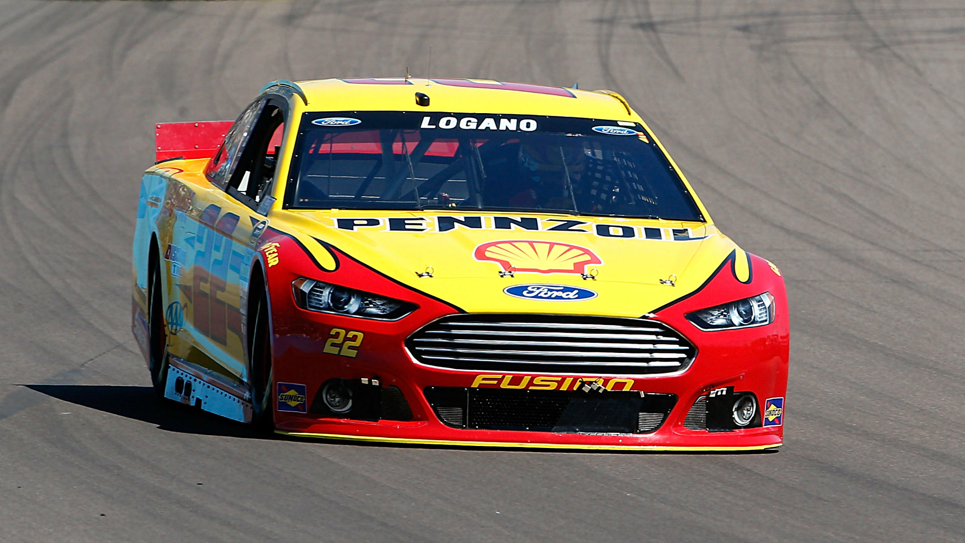 Sprint Cup qualifying Joey Logano on the pole at Kansas NASCAR