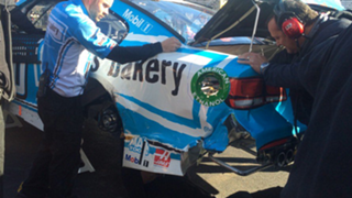 Repairs being made to Danica Patrick's car