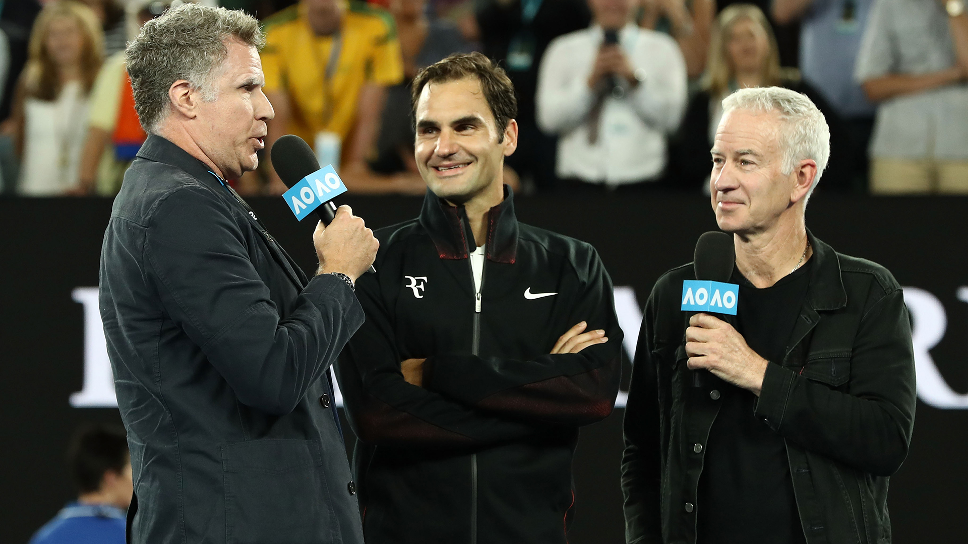 Will Ferrell's freaky interview of Roger Federer Will Ferrell's freaky interview of Roger Federer