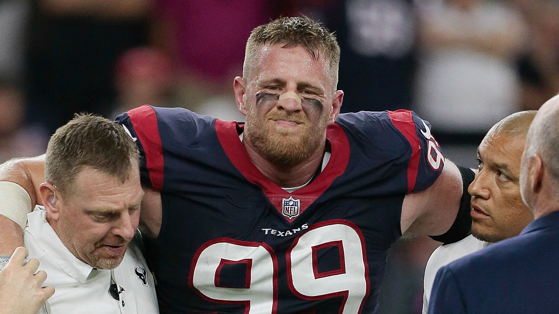 Watch: J.J. Watt shares video of first crutch-free steps since injury