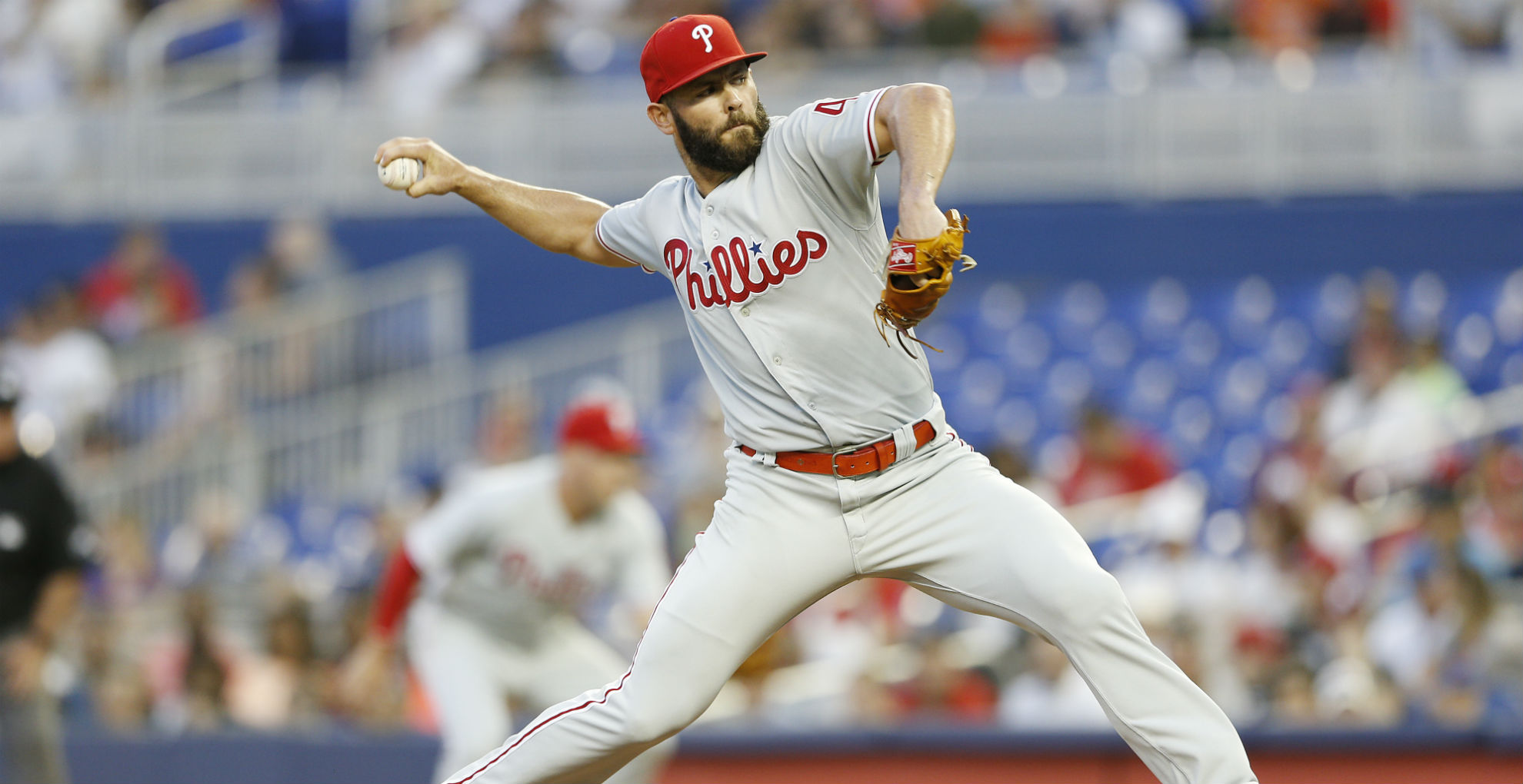 Jake Arrieta earns 100th career win as Phillies crush Marlins