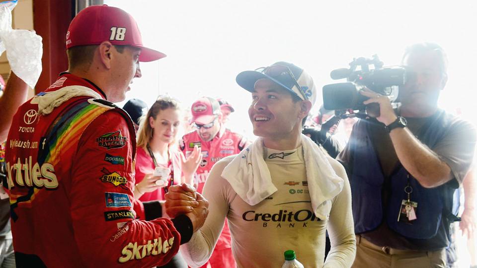 Watch Kyle Larson's incar camera shows lastlap duel with Kyle Busch
