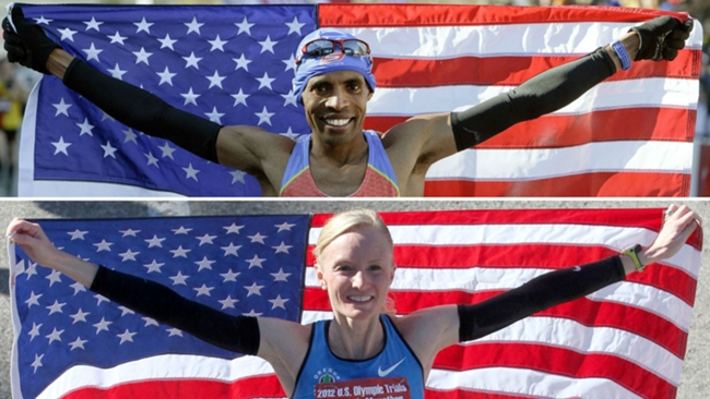Meb Keflezighi and Shalane Flanagan
