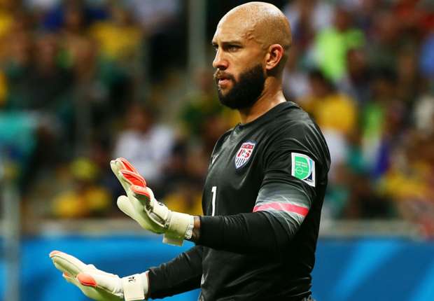 Tim Howard in action for the United States
