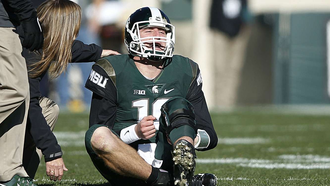 Connor Cook has a bad shoulder Connor Cook has a bad shoulder