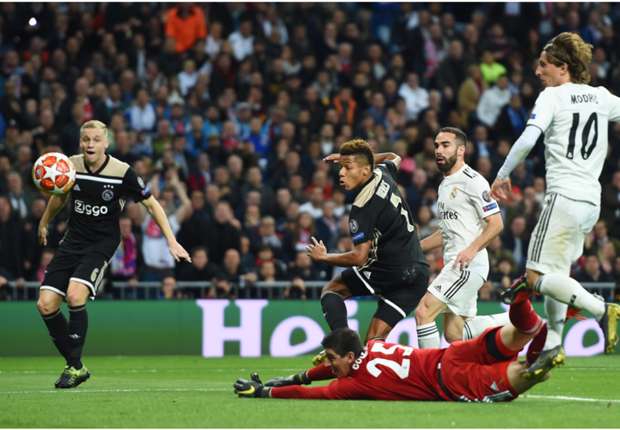 Image result for Real Madrid 1 Ajax 4 (3-5 agg): Three-year reign ends as holders are humbled photos