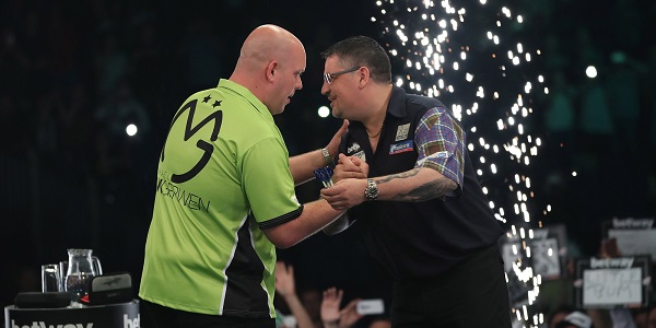 Michael van Gerwen & Gary Anderson - Betway Premier League Play-Offs (Lawrence Lustig, PDC)