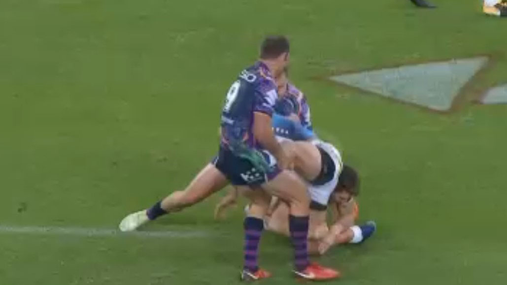 Storm skipper Cameron Smith faces NRL ban for wishbone tackle