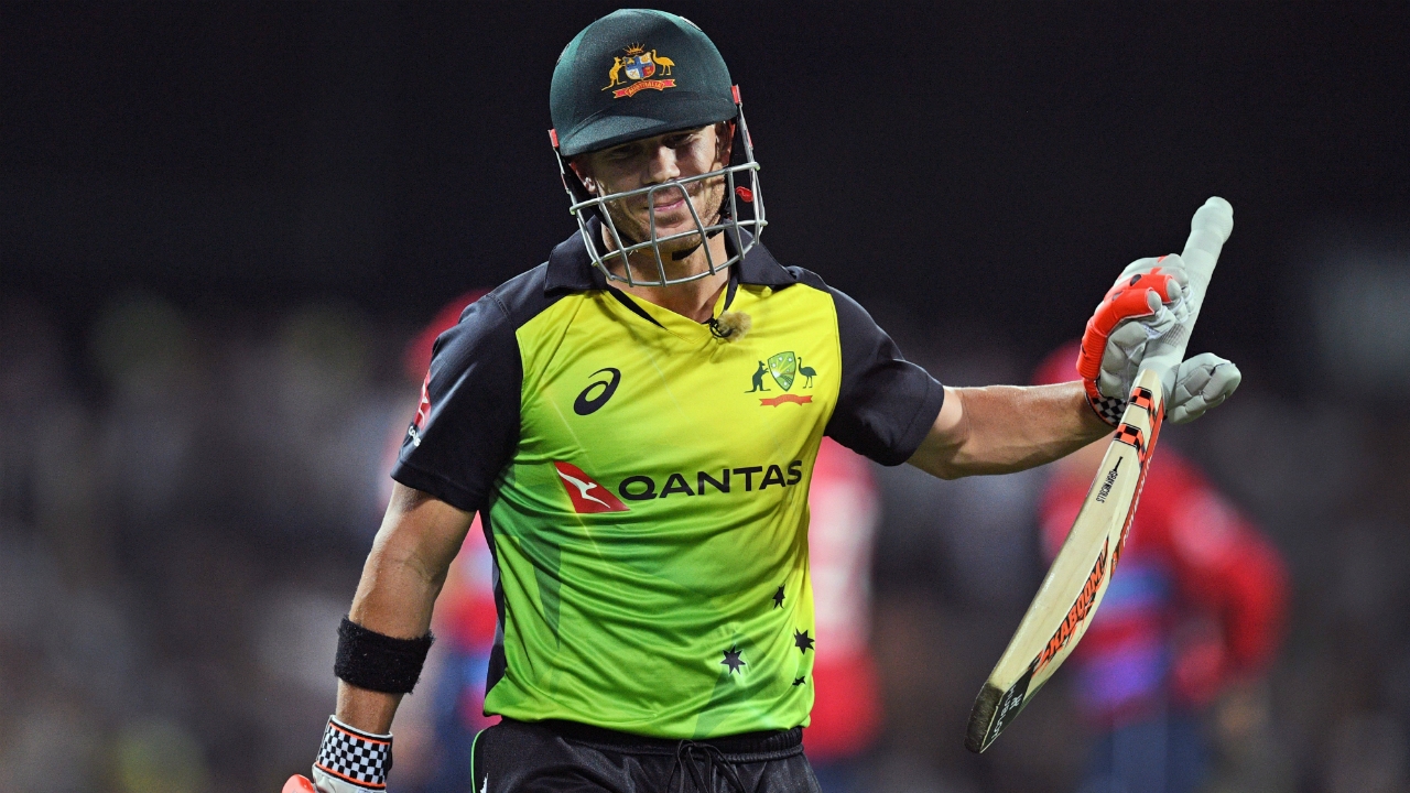 Warner was out for 4 in the Hobart T20I. (Getty)
