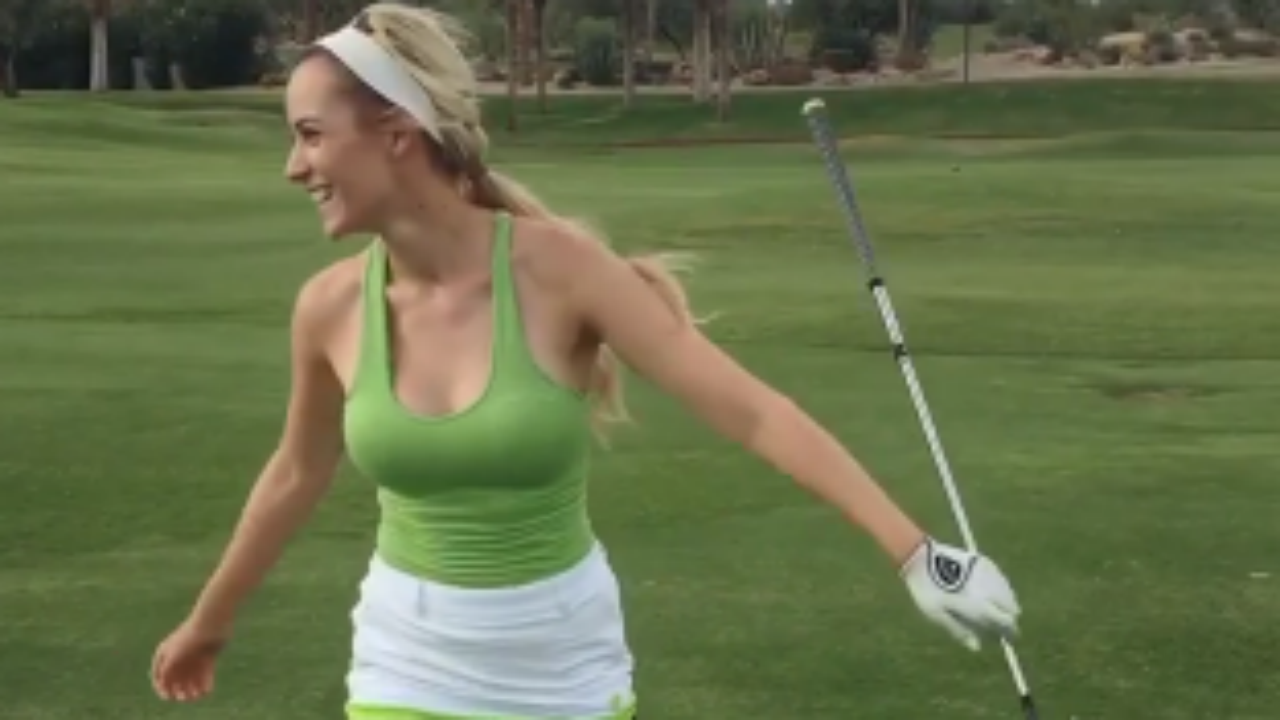 Video Paige Spiranac Takes On Jiggling Jenneke With Saucy Golf Routine