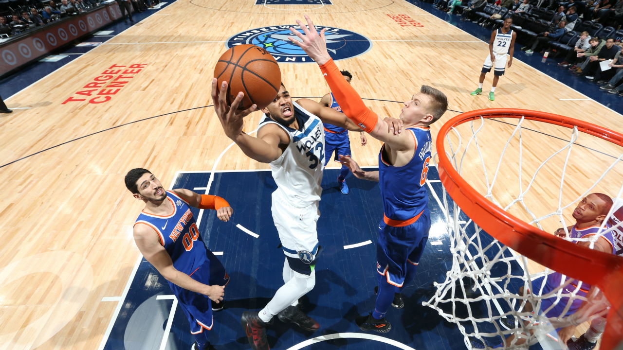 Towns' Near Triple-Double Leads Wolves Over Knicks