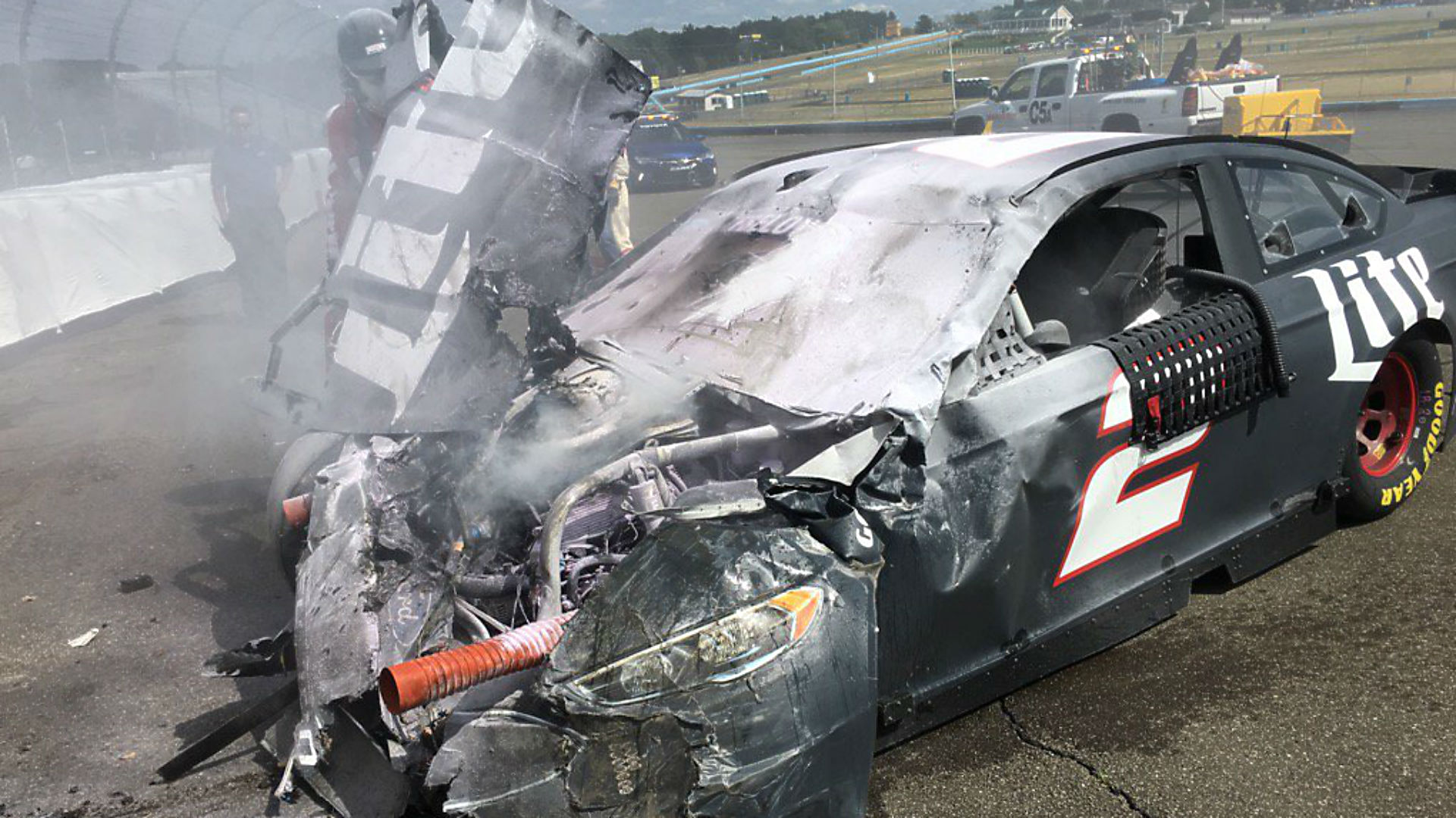 Brad Keselowski destroys car in vicious crash at Watkins Glen NASCAR