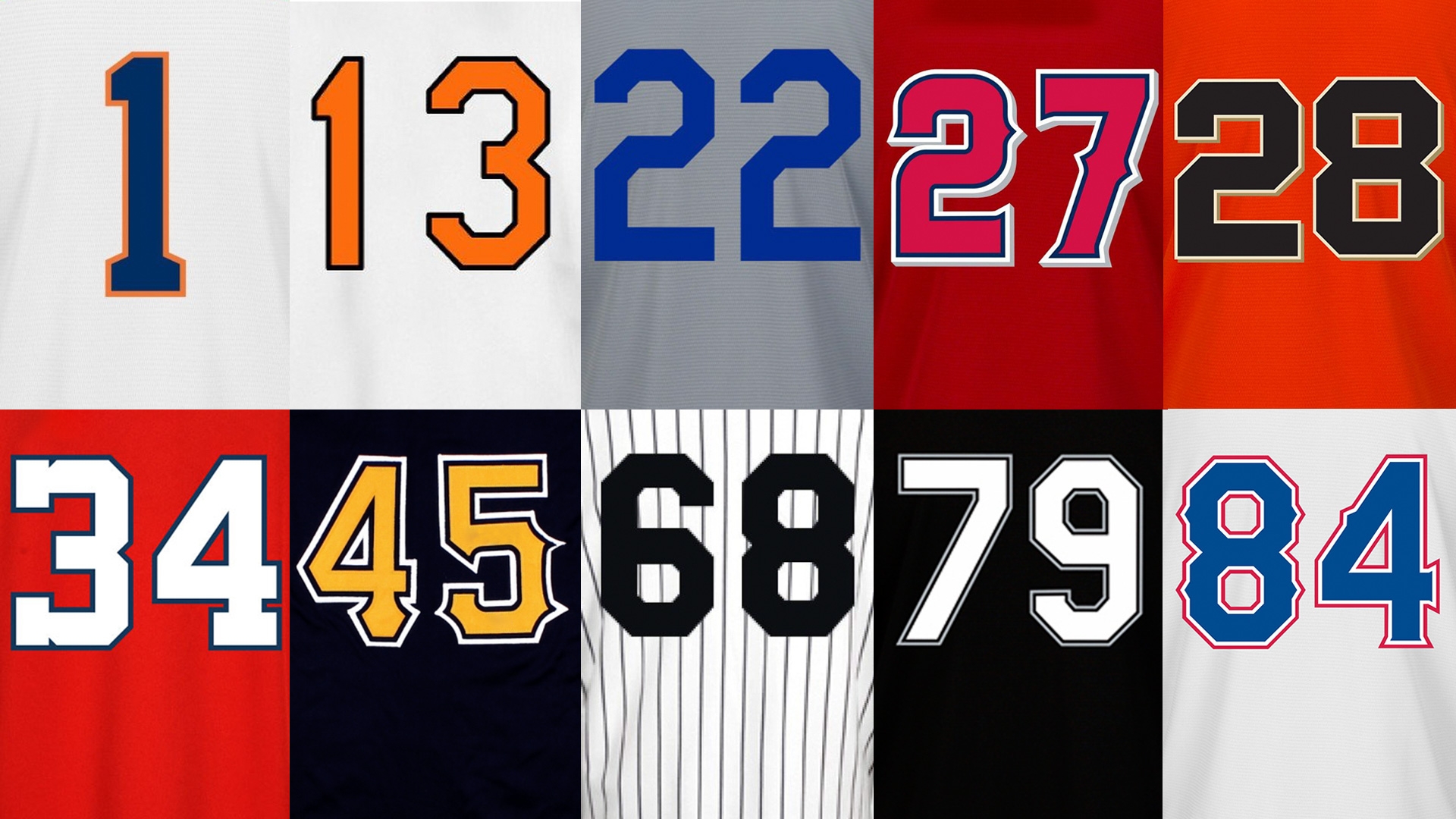Baseball Uniform Numbers 72