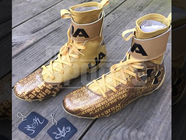 cam newton cleats gold