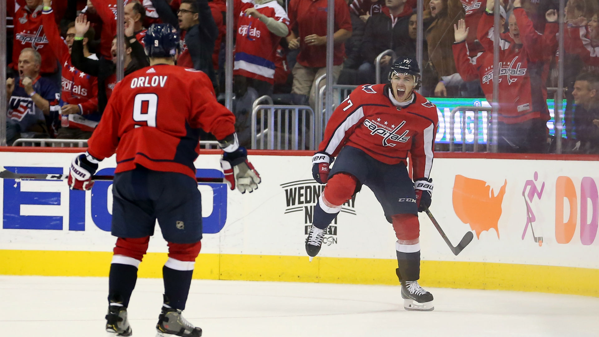 Capitals' T.J. Oshie Rises Above Malkin Hit, Scores Game-winning Goal ...