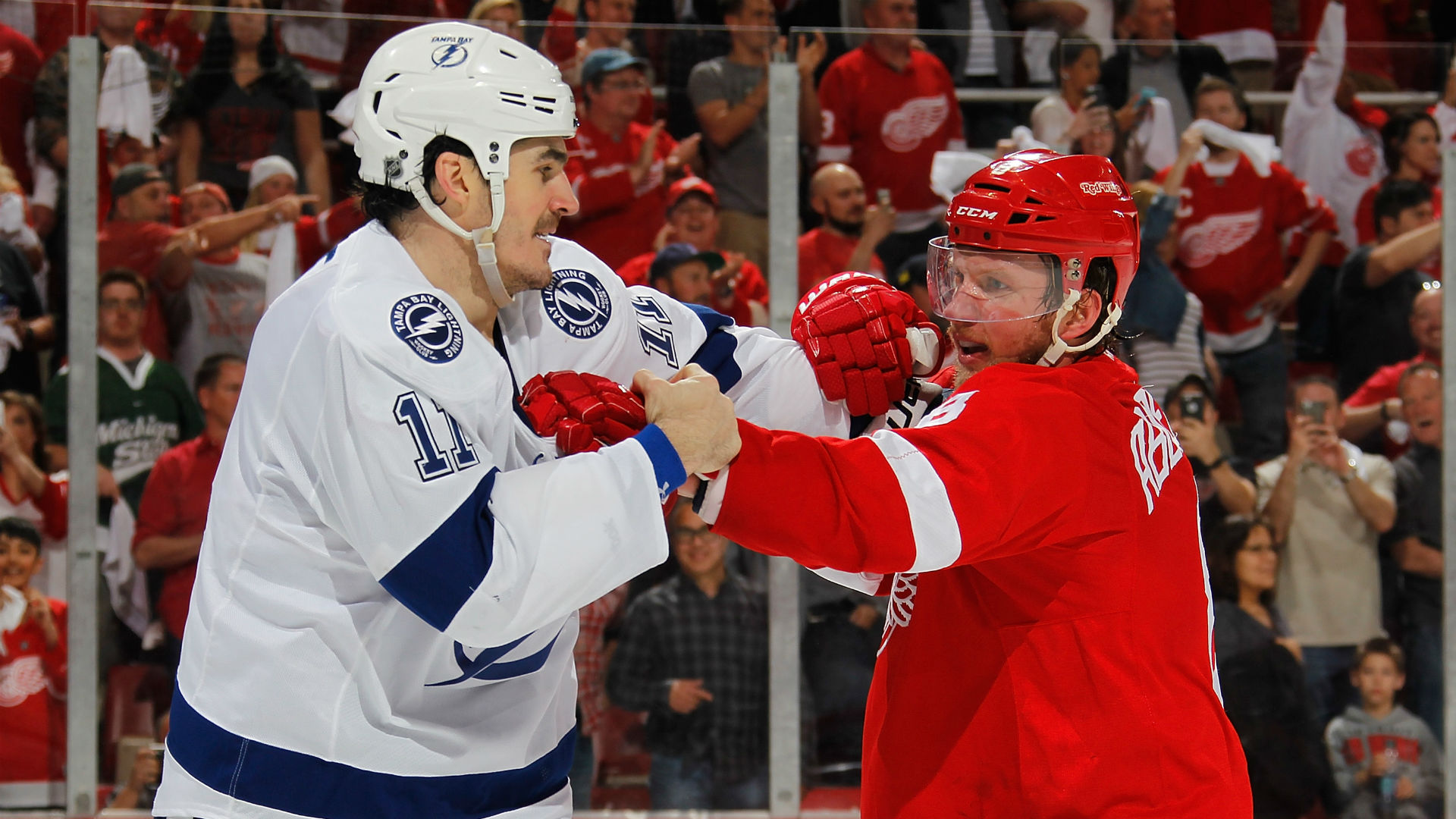 Red Wings' Abdelkader declines fight, Lightning's Boyle breaks out